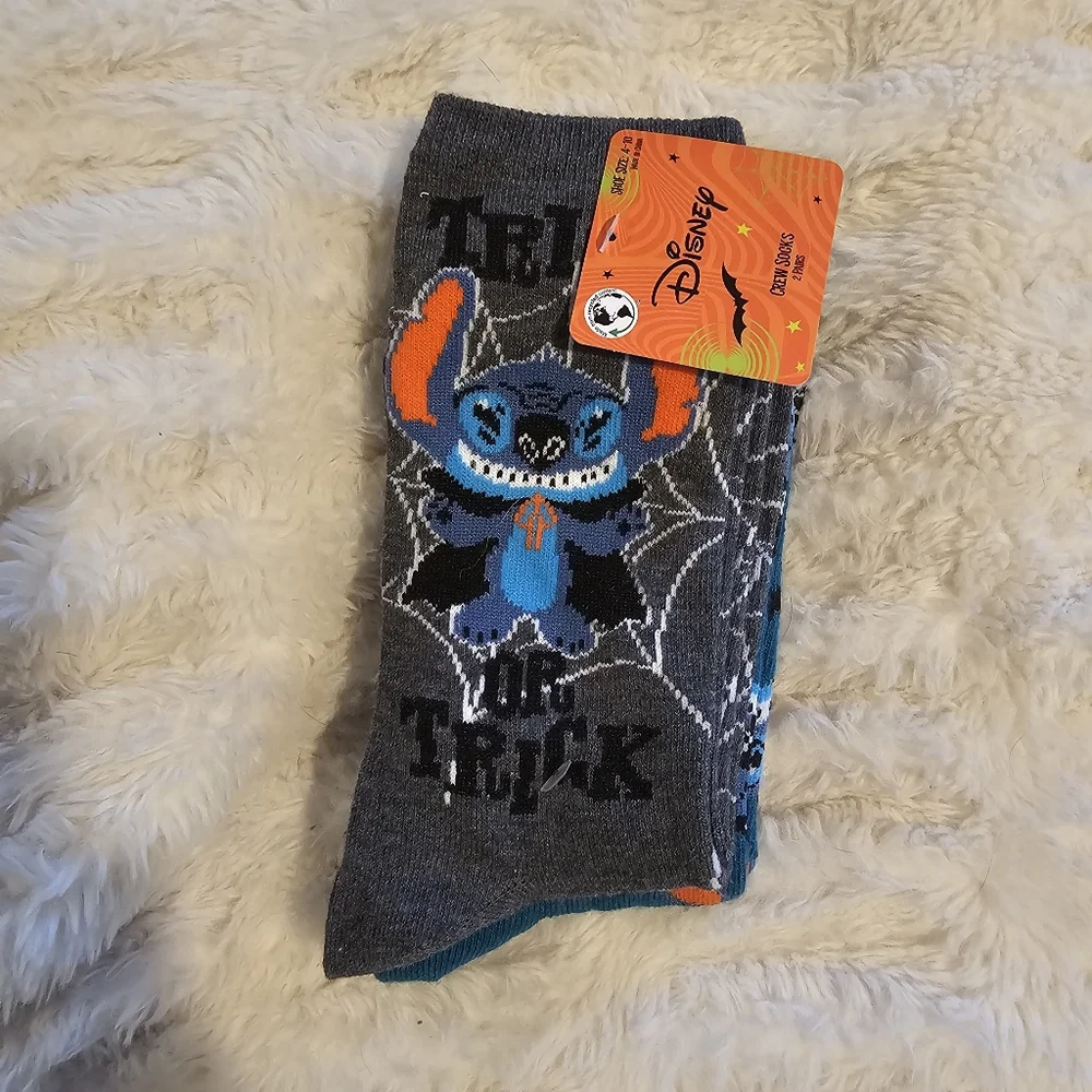 Disney Halloween Stich Crew Socks